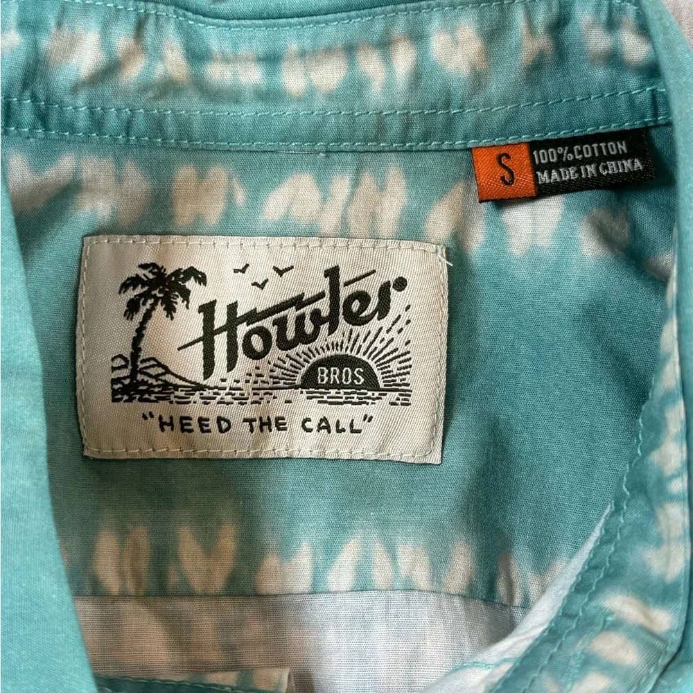 Howler Brothers San Gabriel Shirt‎ Hazy Horizon Seaspray Green Tie Dye